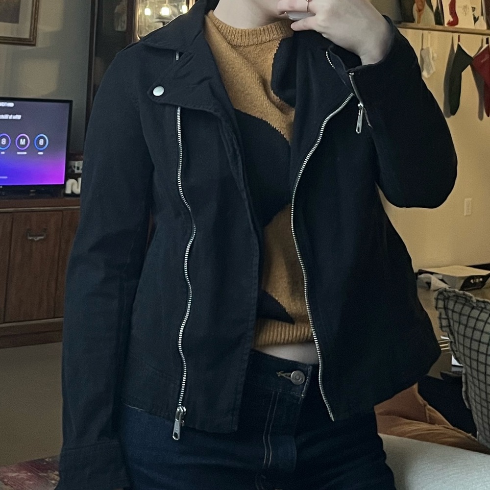 Cotton moto jacket